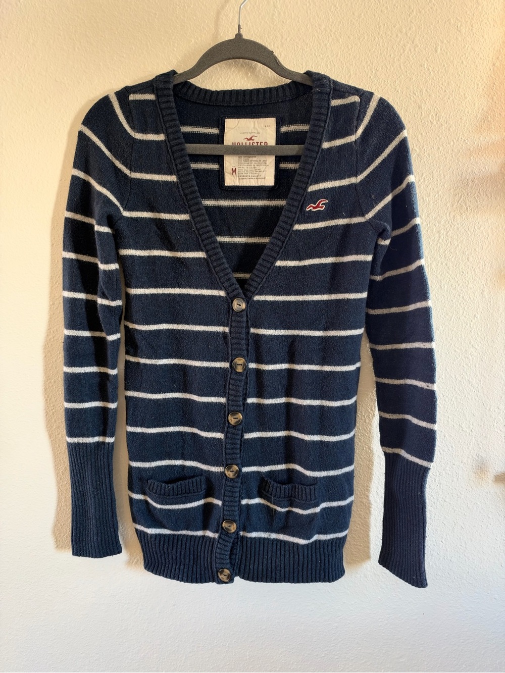 Vintage Y2K Hollister Striped Button Up Cardigan Women’s Size M